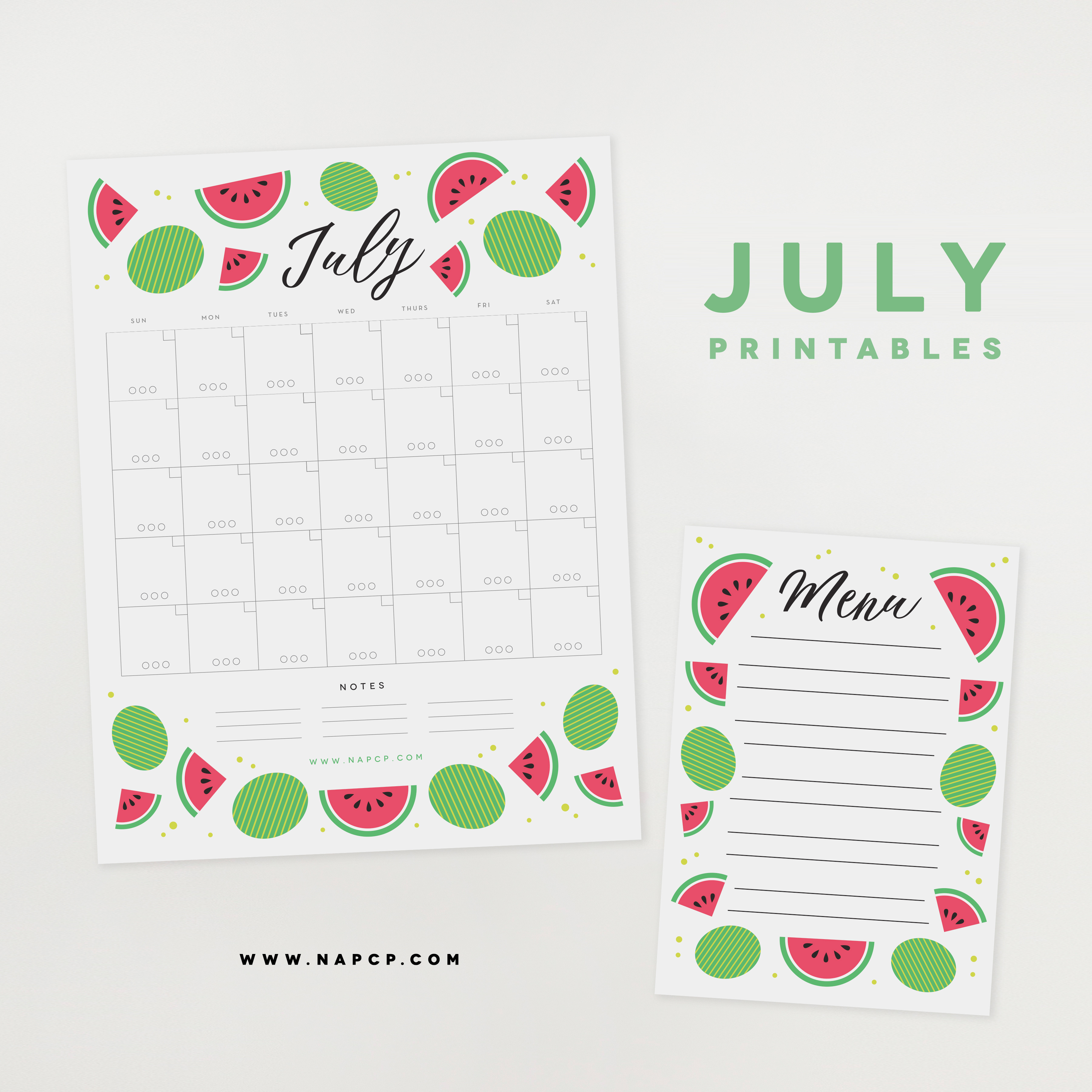 July Printables are here! - National Association of Professional Child ...