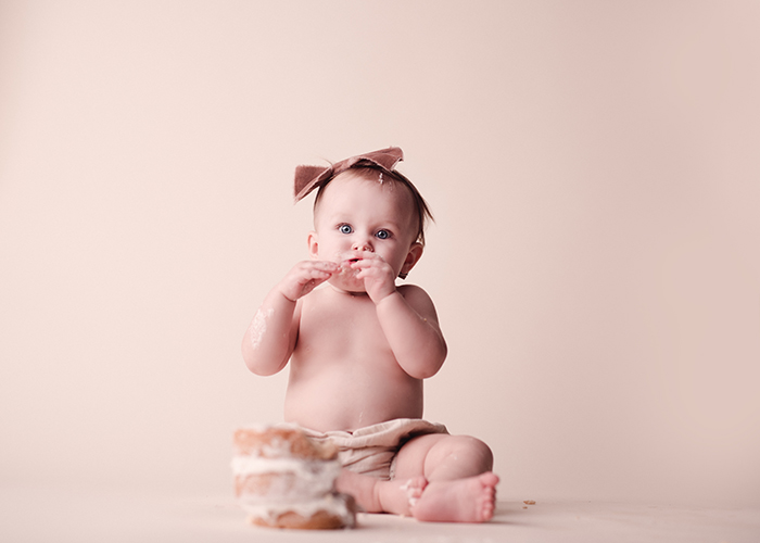 funny one year-old cake smash