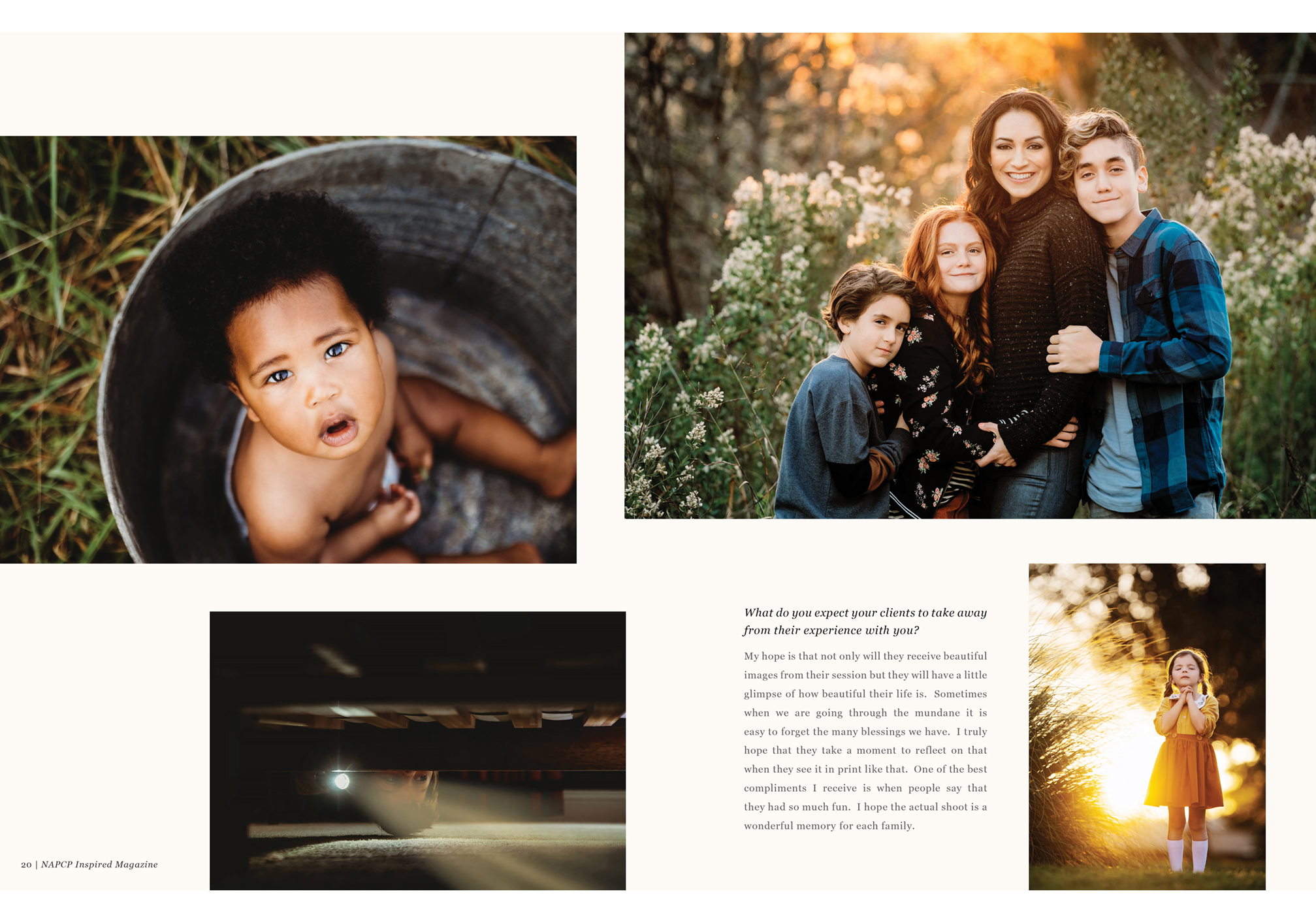 Weslie Woodley photography magazine spread