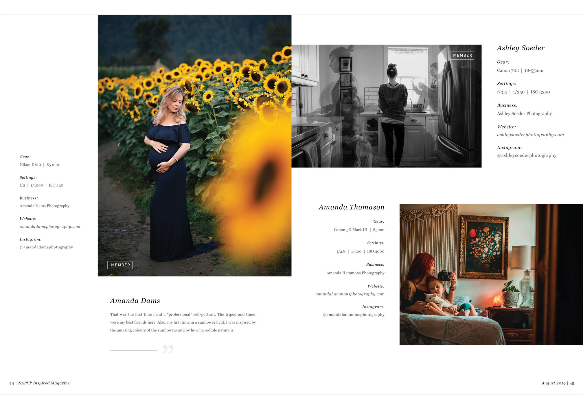 Inspired Magazine, Amanda Dams, Ashley Soeder, Amanda Thomason