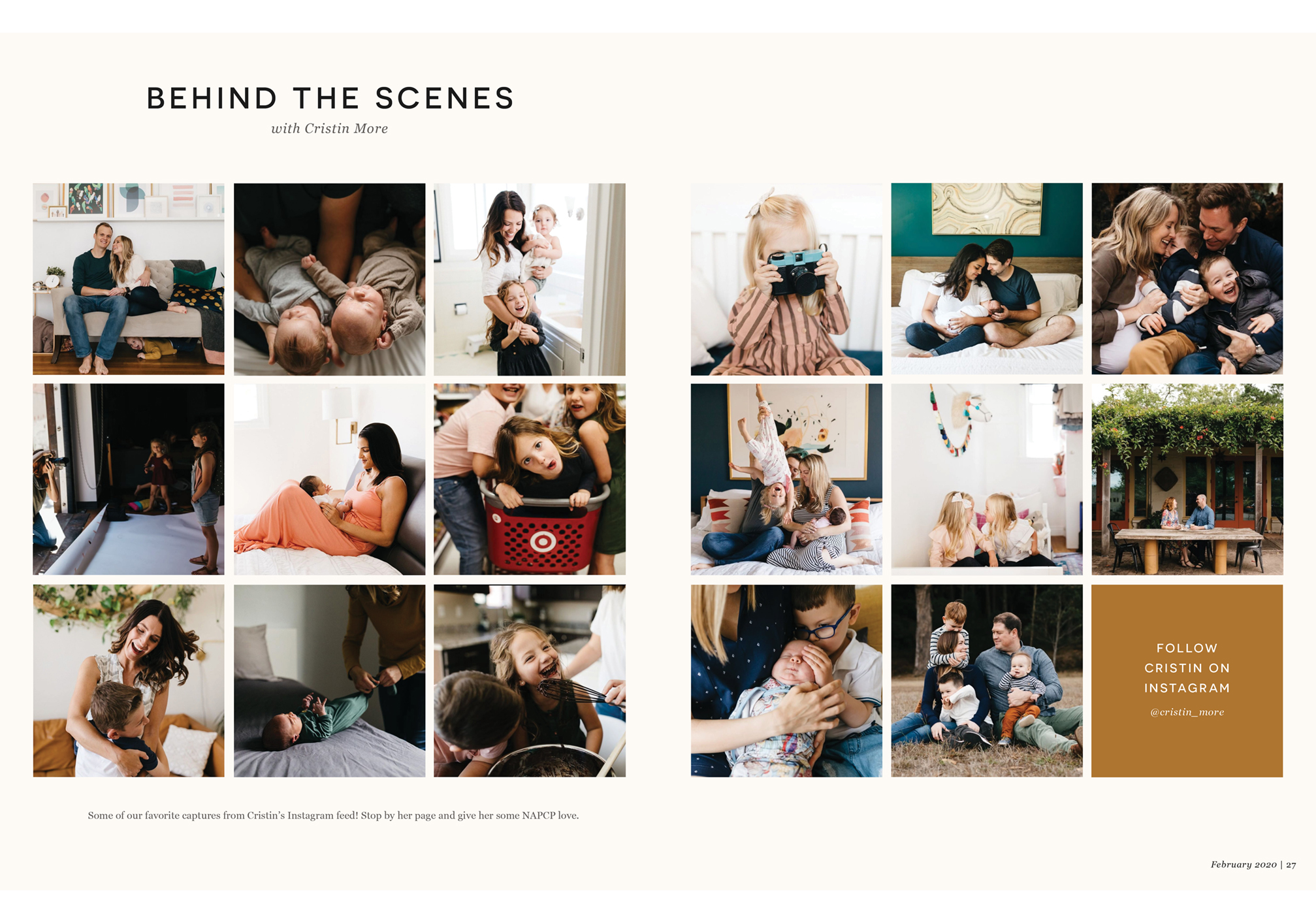 Behind the Scenes with Cristin More, Cristin More, Instagram, Instagram magazine spread