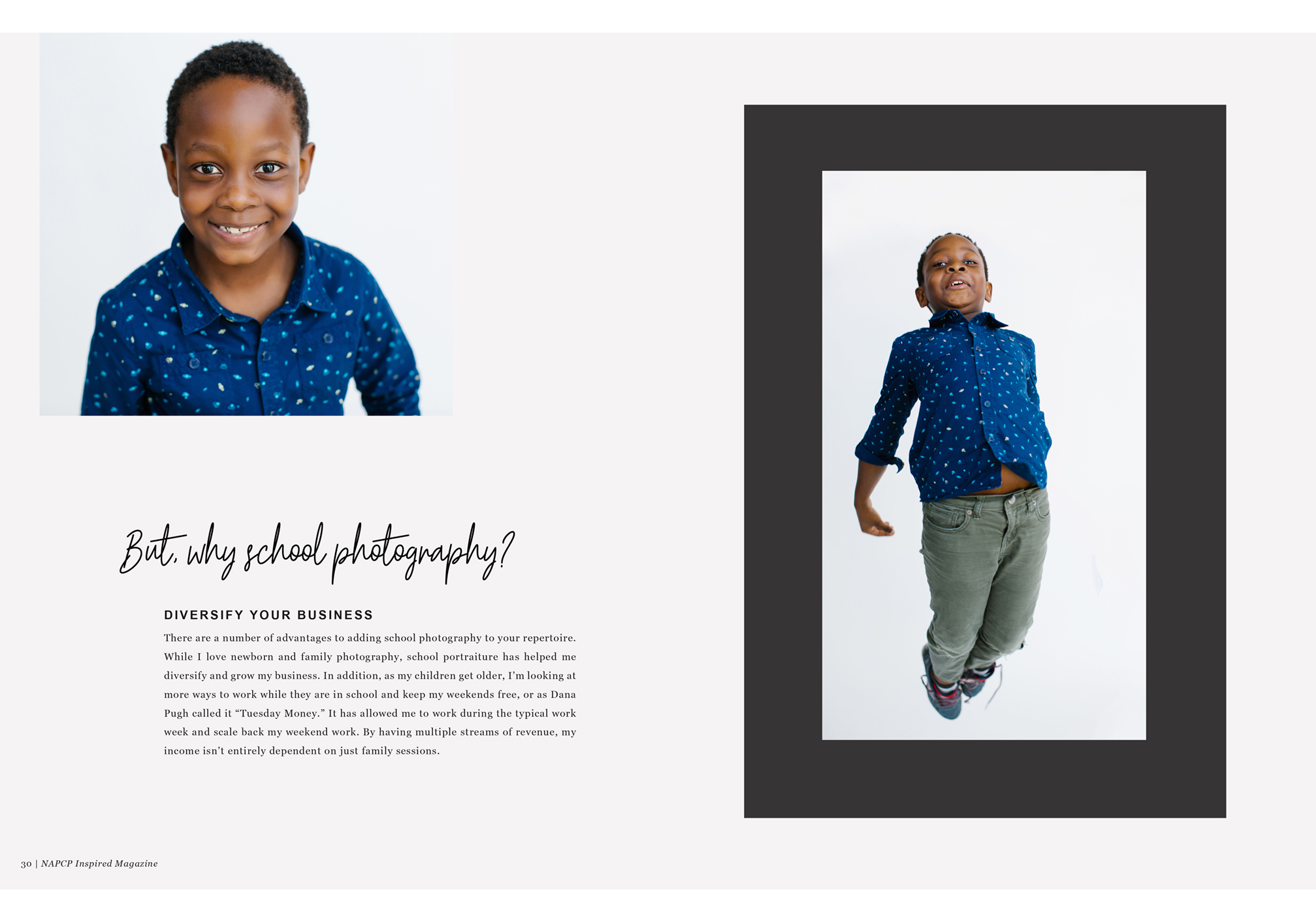 school photography, diversify your business, NAPCP Inspired Magazine