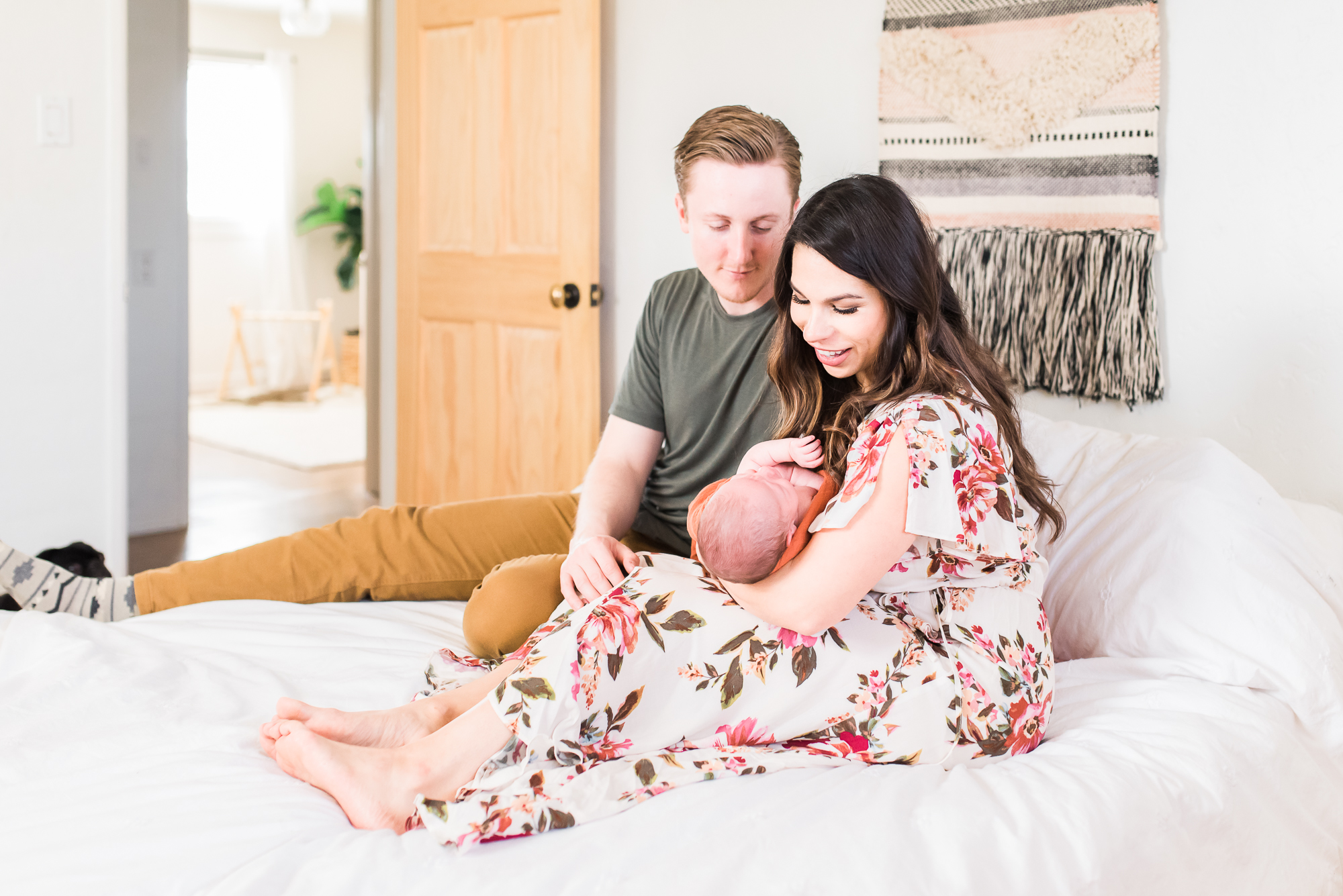 family lifestyle photos, newborn lifestyle session, southwest decor