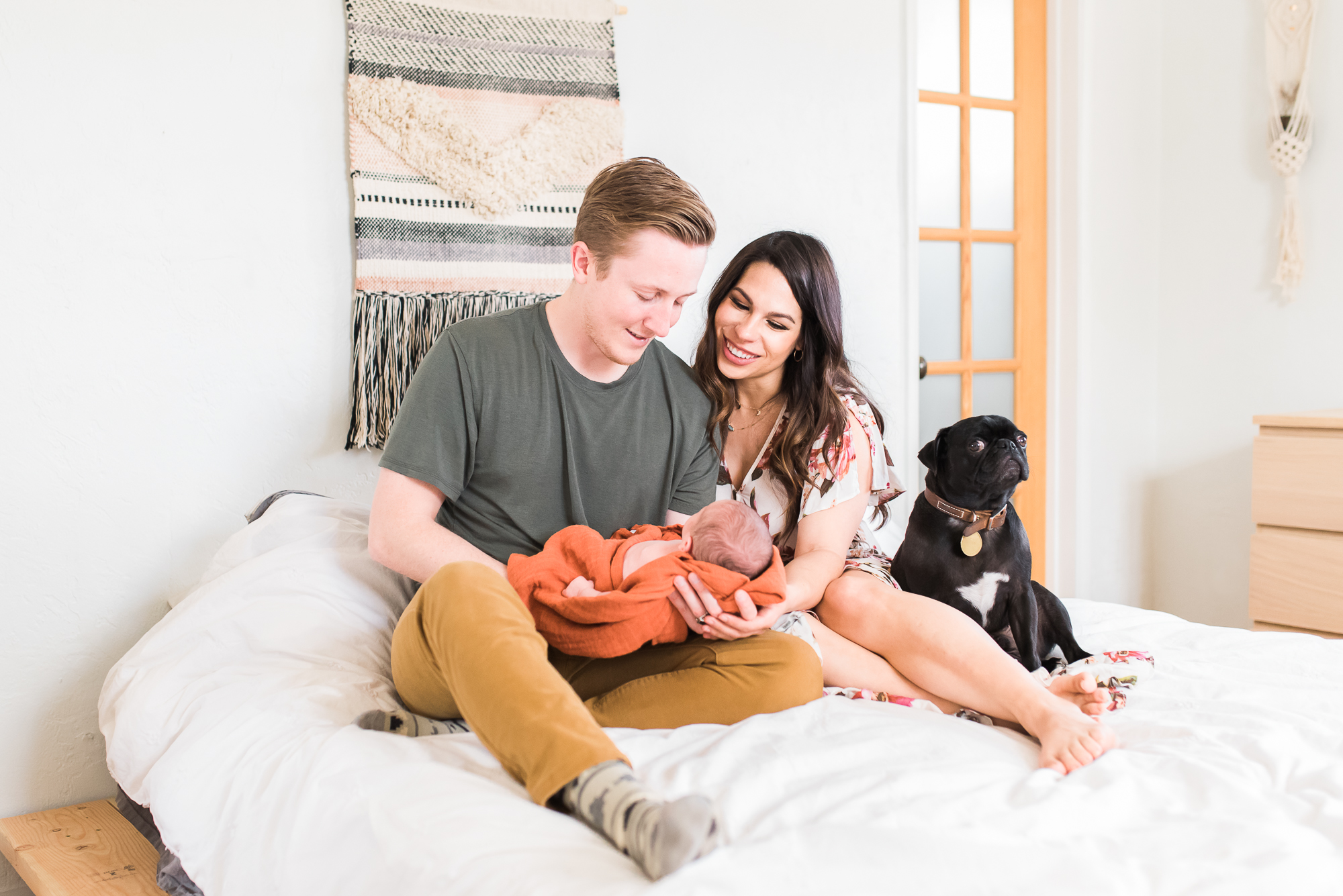 family lifestyle photos, newborn lifestyle session, southwest decor