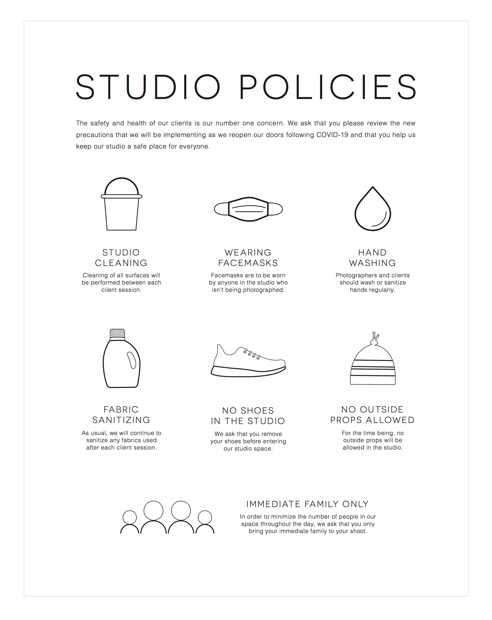 studio policy covid-19 poster