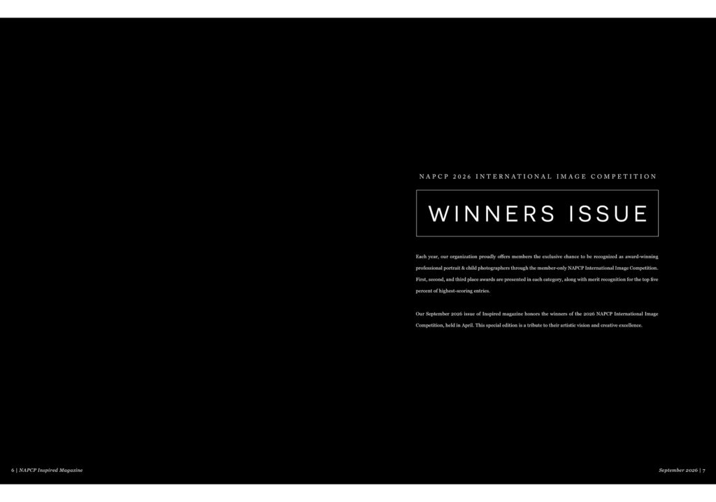 Award-winning family portrait featured in the 2026 NAPCP International Image Competition.