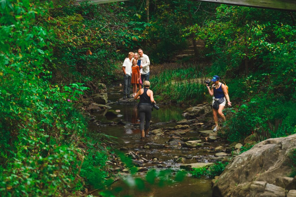 NAPCP photographers at a service project at the Botanical Gardens in Asheville, NC