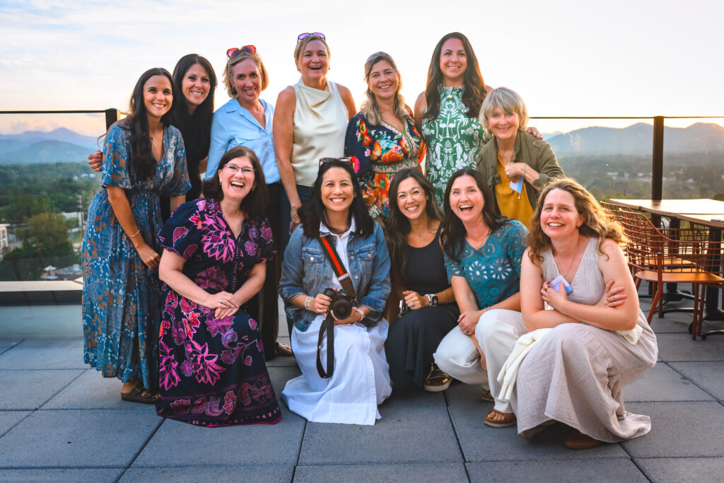 NAPCP photographers at welcome dinner at Sopranas rooftop in Asheville, NC