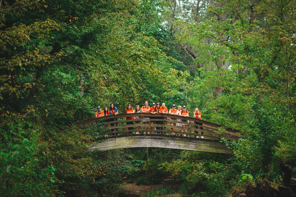 NAPCP photographers at a service project at the Botanical Gardens in Asheville, NC