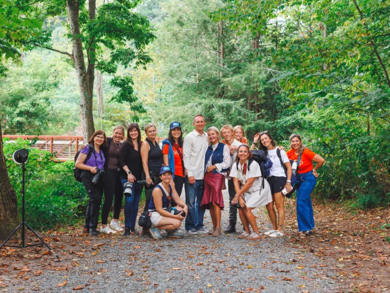 NAPCP photographers at a service project at the Botanical Gardens in Asheville, NC