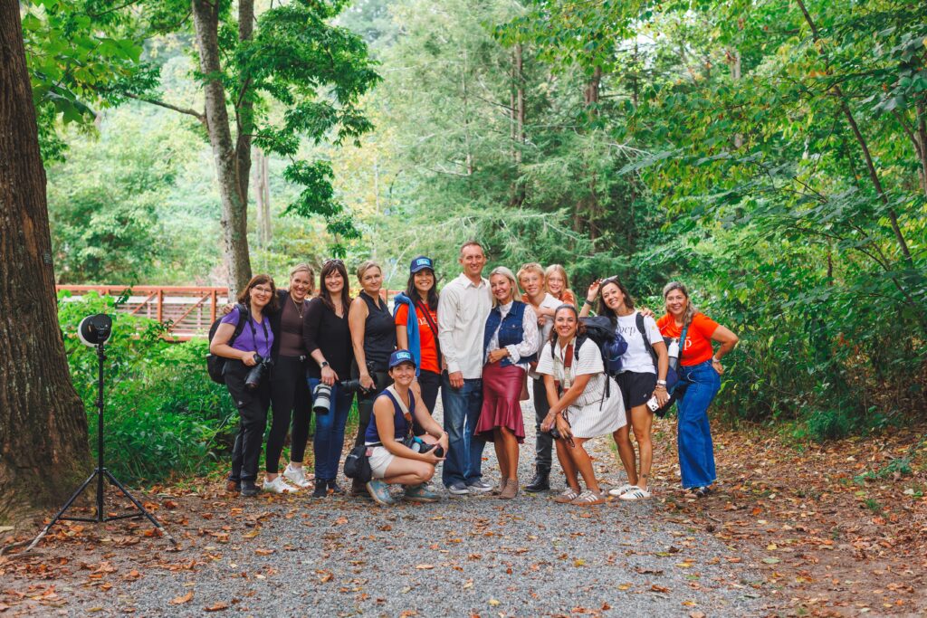 NAPCP photographers at a service project at the Botanical Gardens in Asheville, NC